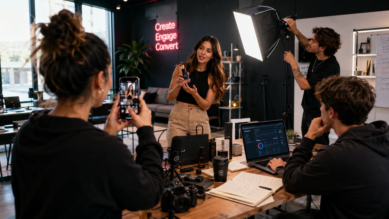 TikTok commerce studio production scene